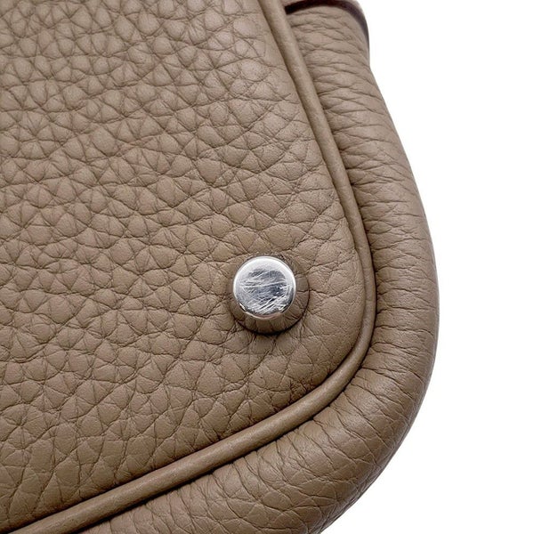 エルメス ハンドバッグ ピコタンロックPM エトゥープ/シルバー金具 トリヨンクレマンス U刻印