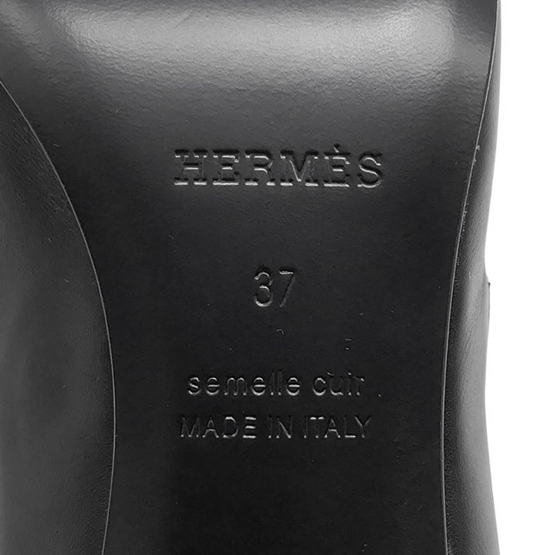エルメス パンプス キアラ40 ケリーバックル カーフレザー レディースサイズ37 HERMES 黒
