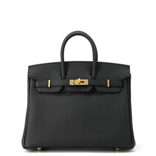 エルメス バーキン25 ブラック/ゴールド金具 トゴ K刻印 HERMES Birkin ハンドバッグ 黒