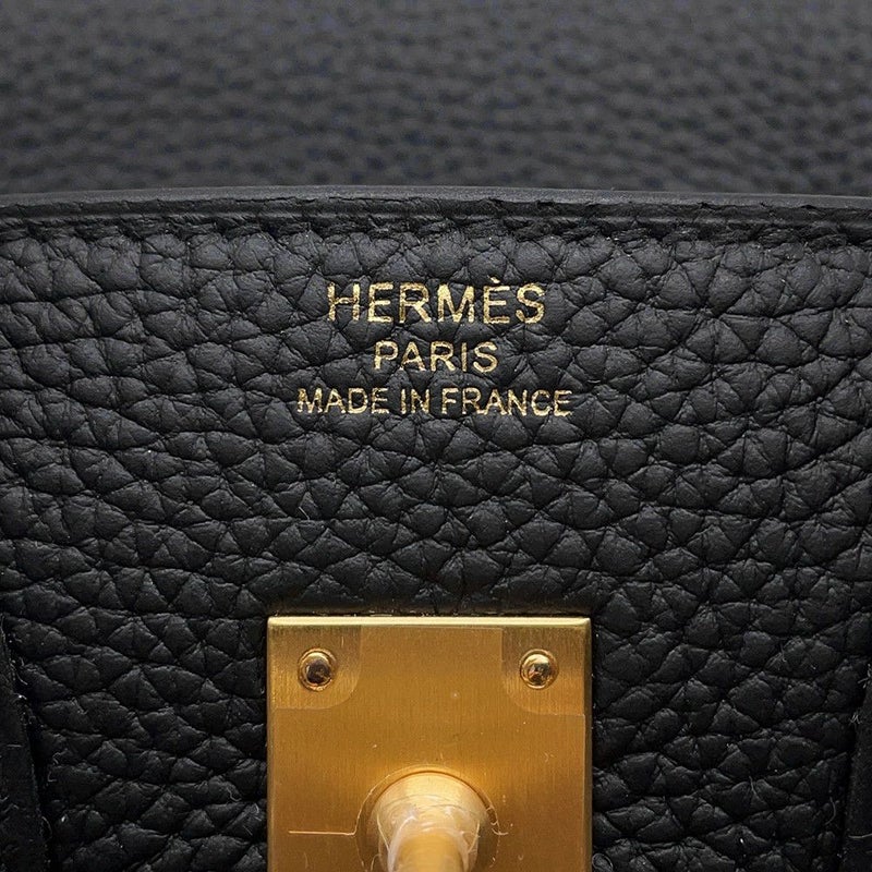 エルメス バーキン25 ブラック/ゴールド金具 トゴ K刻印 HERMES Birkin ハンドバッグ 黒