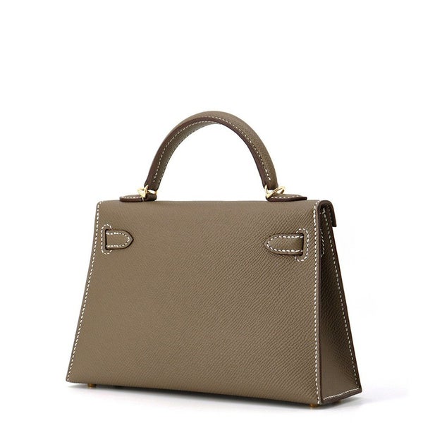 エルメス ハンドバッグ ミニケリー2 外縫い エトゥープ/ゴールド金具 エプソン W刻印 2wayショルダー