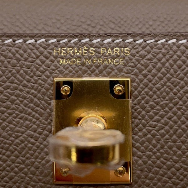 エルメス ハンドバッグ ミニケリー2 外縫い エトゥープ/ゴールド金具 エプソン W刻印 2wayショルダー