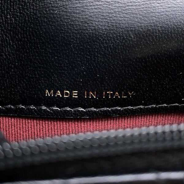 シャネル チェーンウォレット マトラッセ フェイクパール ミニ ラムスキン AP2932 CHANEL 黒