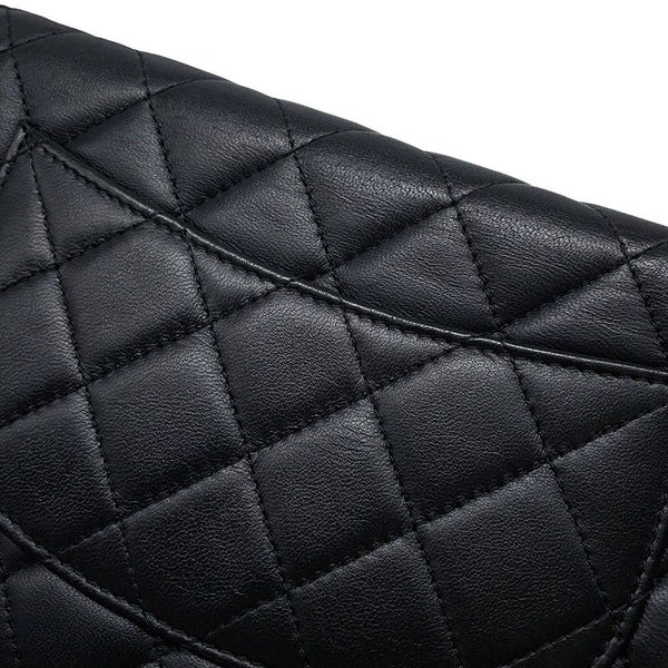 シャネル チェーンウォレット マトラッセ ココマーク ラムスキン キルティング A33814 CHANEL 財布 黒