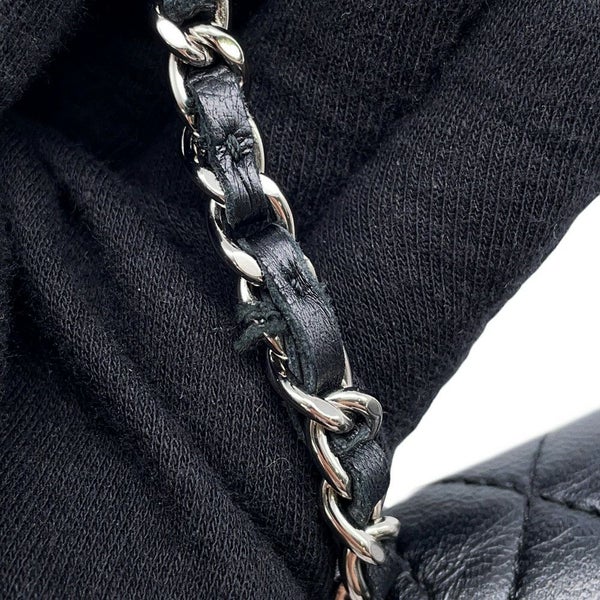 シャネル チェーンウォレット マトラッセ ココマーク ラムスキン キルティング A33814 CHANEL 財布 黒