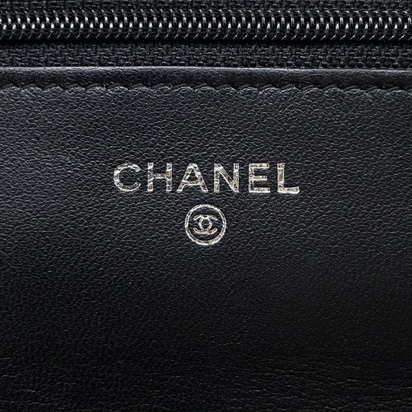 シャネル チェーンウォレット マトラッセ ココマーク ラムスキン キルティング A33814 CHANEL 財布 黒