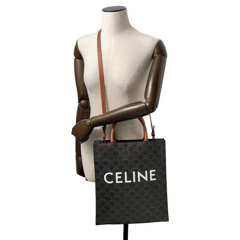 セリーヌ トートバッグ スモール バーティカル カバ トリオンフキャンバス CELINE バッグ