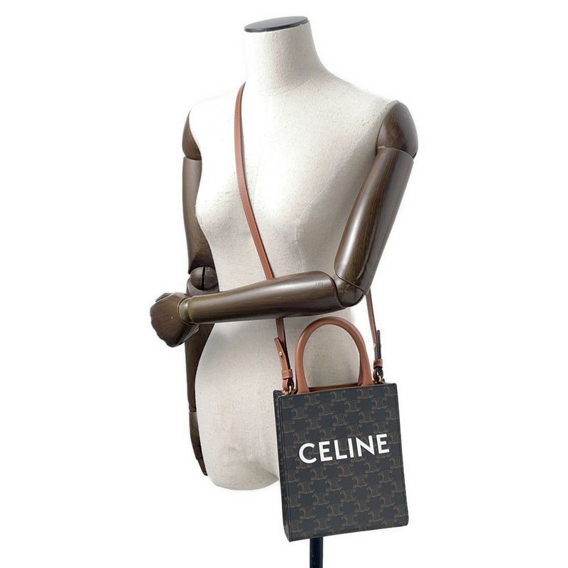 セリーヌ ハンドバッグ トリオンフ ミニ バーティカル カバ 194372 2wayショルダーバッグ