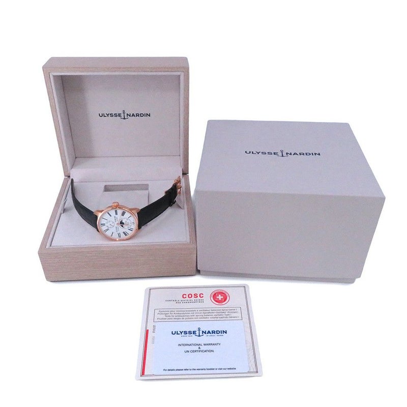 ユリスナルダン マリーン トルピユール ムーンフェイズ 1192-310-0A/1A ULYSSE NARDIN 腕時計 白文字盤
