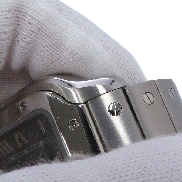 カルティエ サントス ドゥ カルティエ デュアルタイムゾーン LM WSSA0076 Cartier 腕時計 グレー文字盤