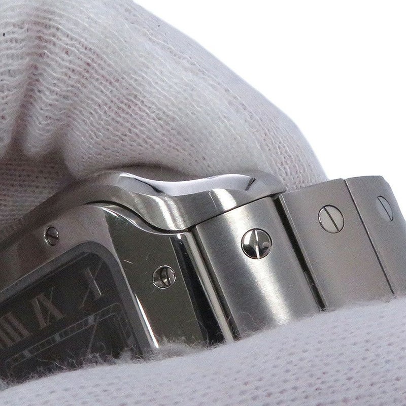 カルティエ サントス ドゥ カルティエ デュアルタイムゾーン LM WSSA0076 Cartier 腕時計 グレー文字盤