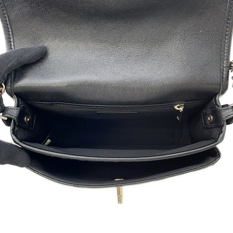 シャネル チェーンショルダーバッグ マトラッセ ココマーク スモールメッセンジャーバッグ ラムスキン AS2447 CHANEL 黒