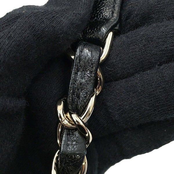 シャネル チェーンショルダーバッグ マトラッセ ココマーク スモールメッセンジャーバッグ ラムスキン AS2447 CHANEL 黒