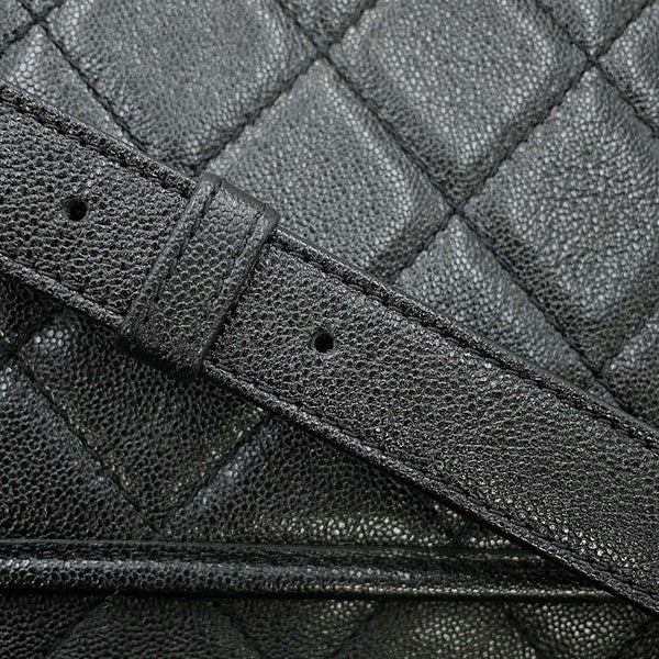 シャネル チェーンショルダーバッグ マトラッセ ココマーク スモールメッセンジャーバッグ ラムスキン AS2447 CHANEL 黒