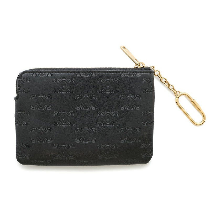 セリーヌ コインケース トリオンフ レザー 10C663 CELINE カードポーチ 黒