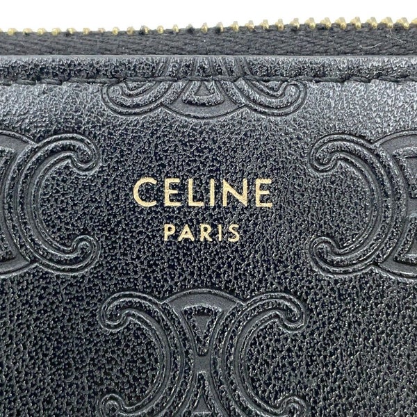 セリーヌ コインケース トリオンフ レザー 10C663 CELINE カードポーチ 黒