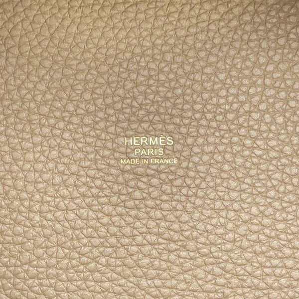 エルメス ピコタンロックMM ベージュマルファ/ゴールド金具 トリヨンクレマンス B刻印 HERMES