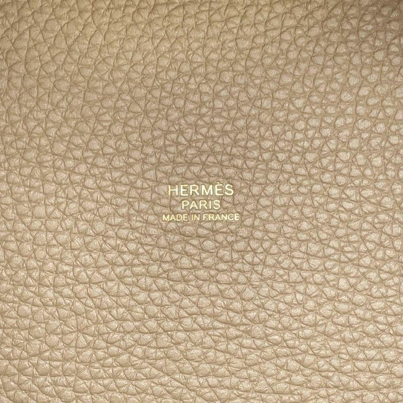 エルメス ピコタンロックMM ベージュマルファ/ゴールド金具 トリヨンクレマンス B刻印 HERMES