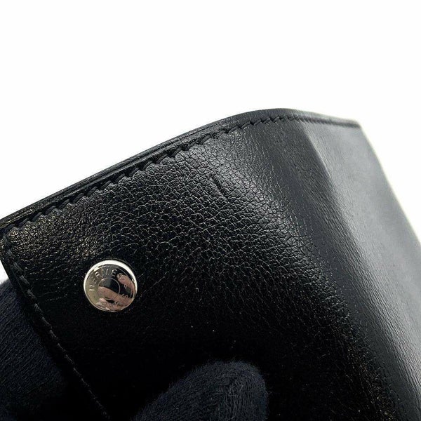 エルメス 4連キーケース エチュイ クレ4 ブラック/シルバー金具 エバーグレイン □J刻印 HERMES 黒 セリエ