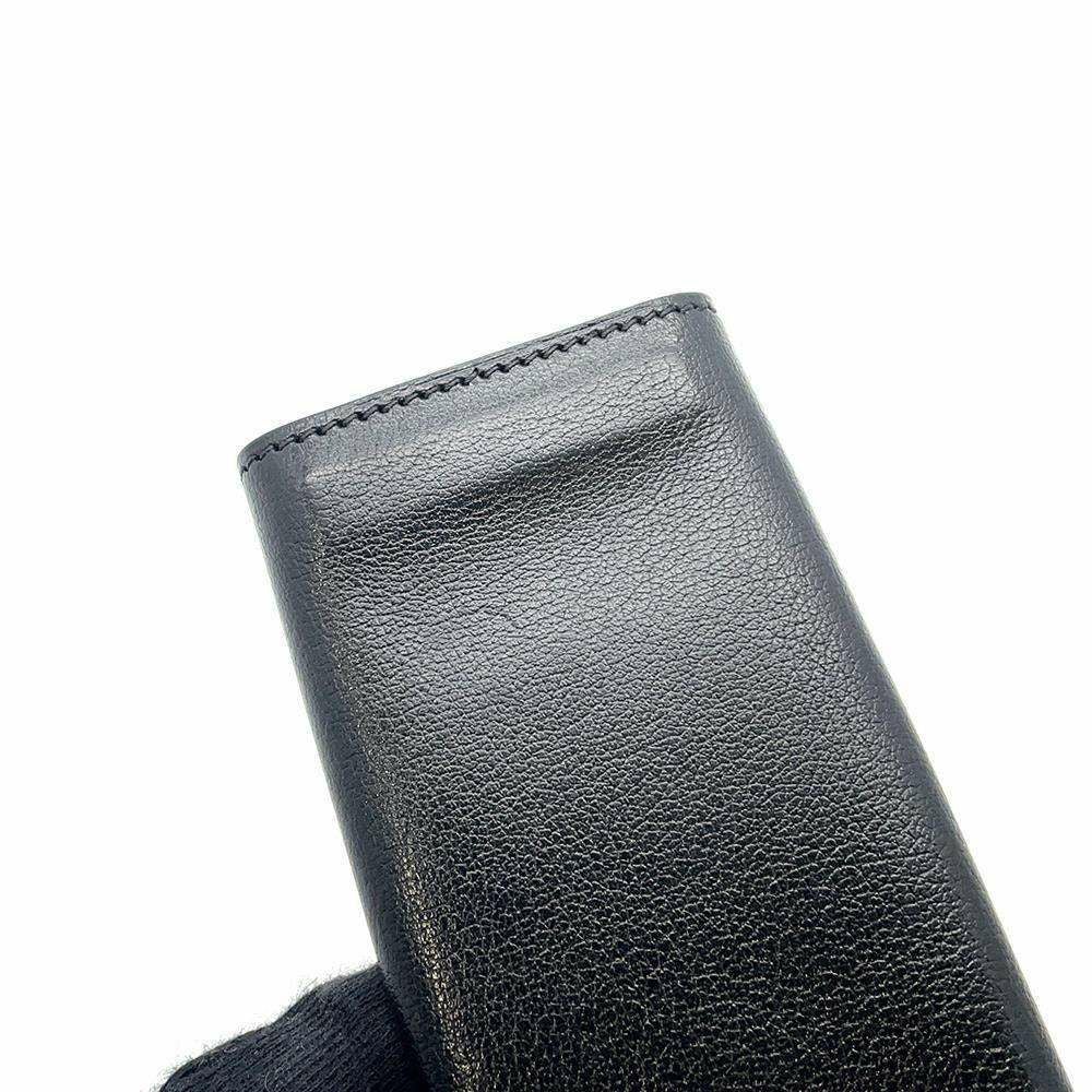 エルメス 4連キーケース エチュイ クレ4 ブラック/シルバー金具 エバー
