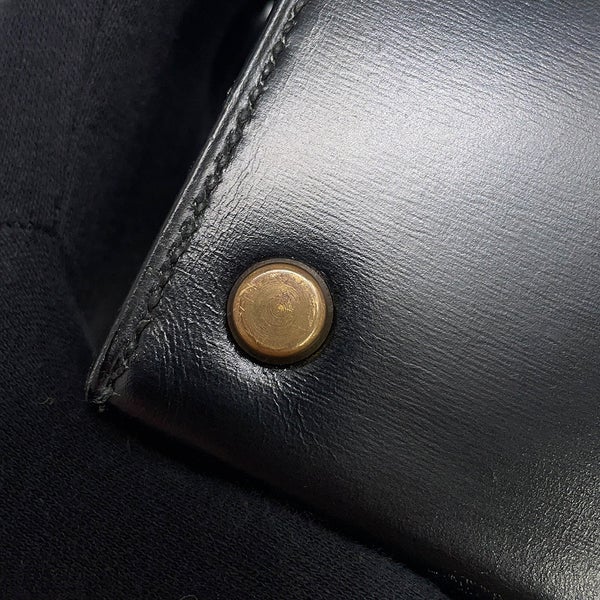 エルメス ハンドバッグ ミニケリー 外縫い ブラック/ゴールド金具 ボックスカーフ 〇S刻印 HERMES Kelly 2wayバッグ 黒
