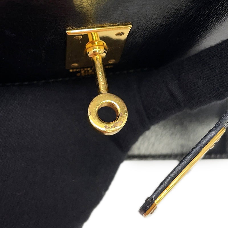 エルメス ハンドバッグ ミニケリー 外縫い ブラック/ゴールド金具 ボックスカーフ 〇S刻印 HERMES Kelly 2wayバッグ 黒