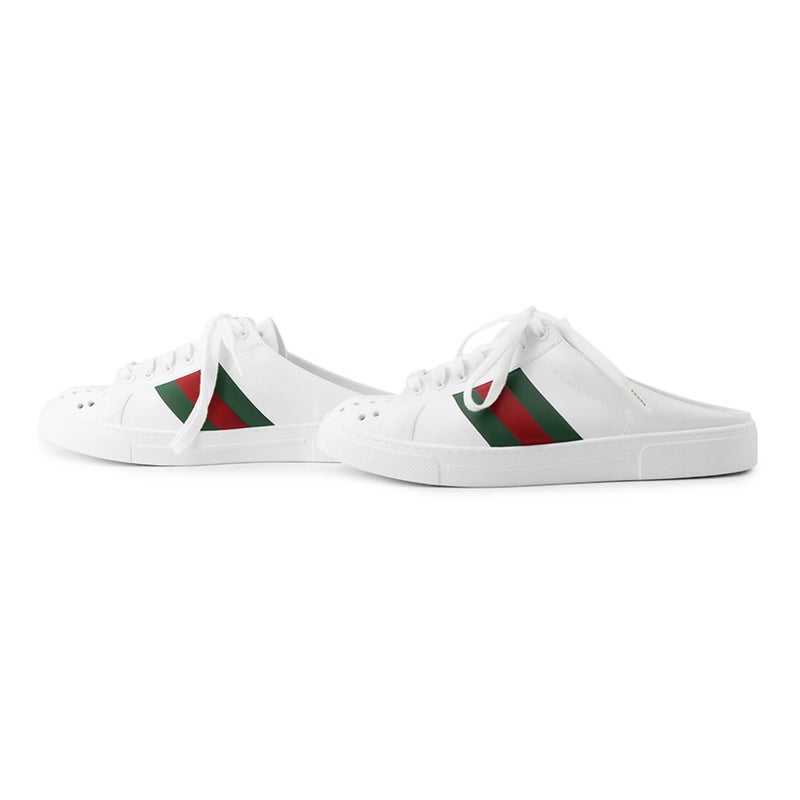 グッチ サンダル エース ACE ラバー レディースサイズ36 652520 GUCCI 靴 サボ 白