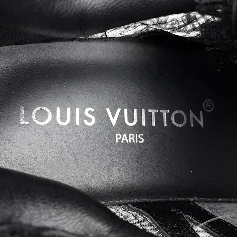 ルイヴィトン スニーカー LVアークライトライン 2.0 レース レディースサイズ37 1/2 LOUIS VUITTON 靴 ブラック 黒