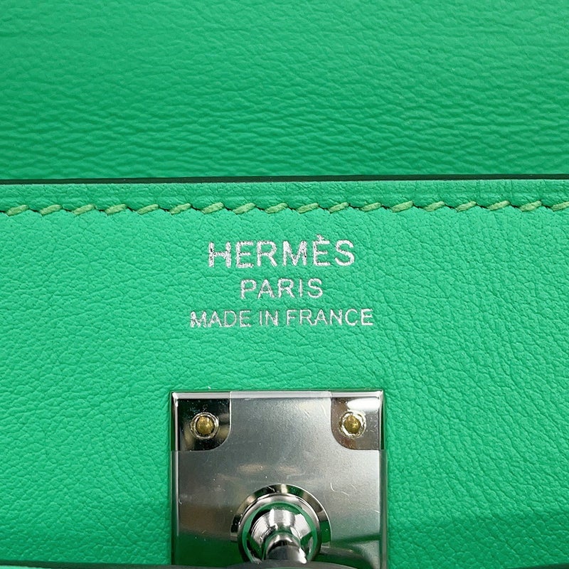 エルメス ショルダーバッグ ケリー ムーヴ ヴェールコミック/シルバー金具 エバーカーフ B刻印 HERMES