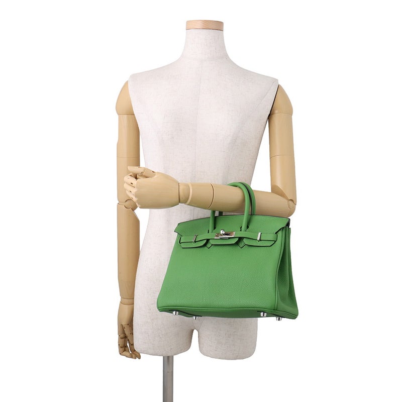 エルメス バーキン25 ヴェールユッカ/シルバー金具 トゴ W刻印 HERMES Birkin ハンドバッグ
