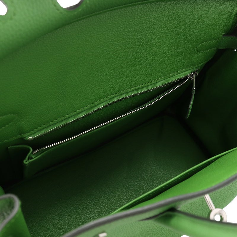 エルメス バーキン25 ヴェールユッカ/シルバー金具 トゴ W刻印 HERMES Birkin ハンドバッグ