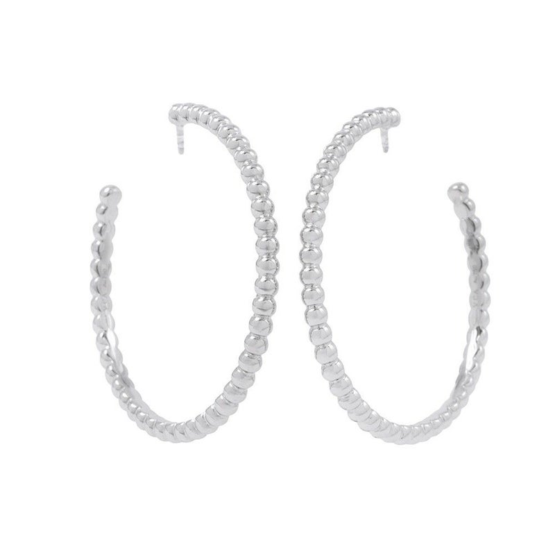 ヴァンクリーフ&アーペル ピアス ペルレ フープ スモールモデル K18WGホワイトゴールド Van Cleef&Arpels