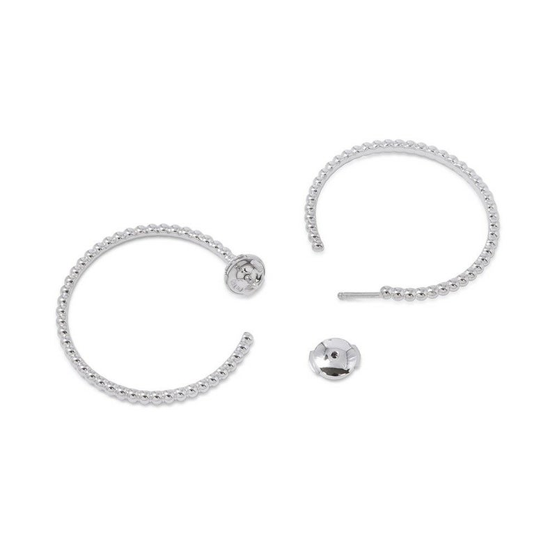 ヴァンクリーフ&アーペル ピアス ペルレ フープ スモールモデル K18WGホワイトゴールド Van Cleef&Arpels