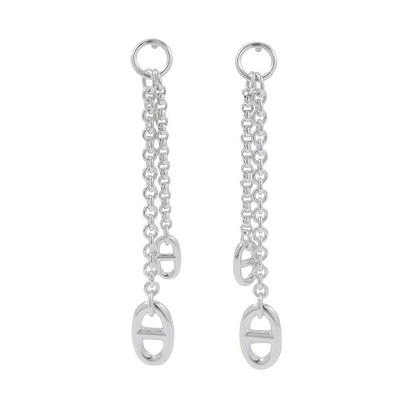 エルメス ピアス シェーヌダンクル ニューファランドール ピアスPM SV925シルバー Farandole HERMES ジュエリー