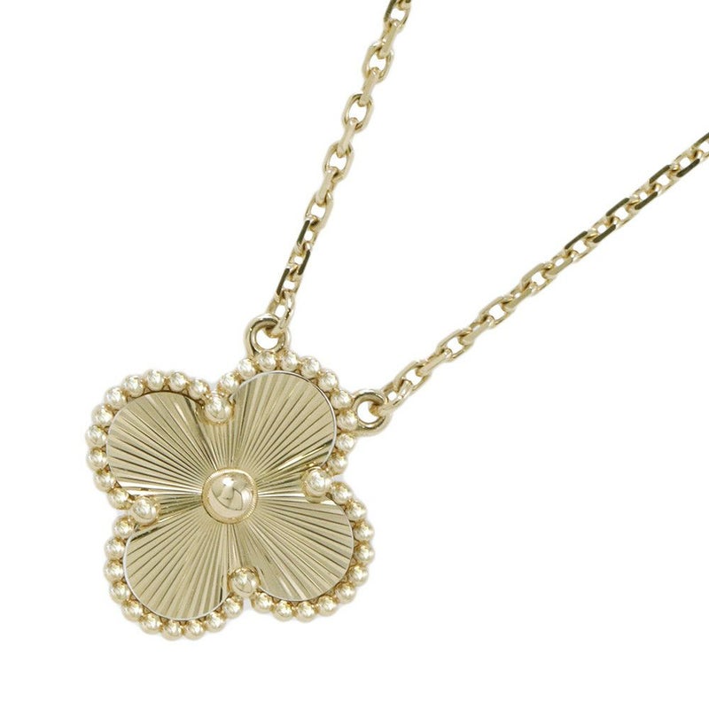 ヴァンクリーフ&アーペル ネックレス ヴィンテージ アルハンブラ ペンダント ギヨシェ K18YGイエローゴールド VCARP4KL00