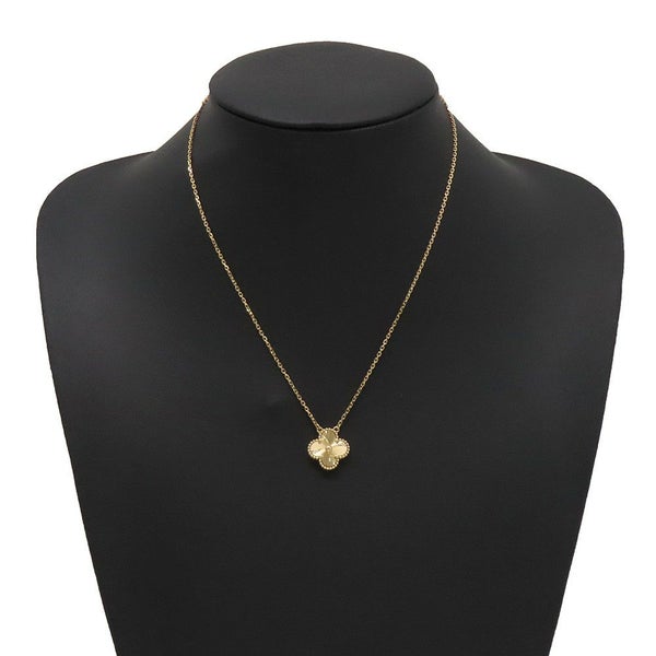 ヴァンクリーフ&アーペル ネックレス ヴィンテージ アルハンブラ ペンダント ギヨシェ K18YGイエローゴールド VCARP4KL00