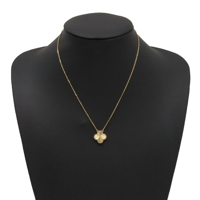 ヴァンクリーフ&アーペル ネックレス ヴィンテージ アルハンブラ ペンダント ギヨシェ K18YGイエローゴールド VCARP4KL00