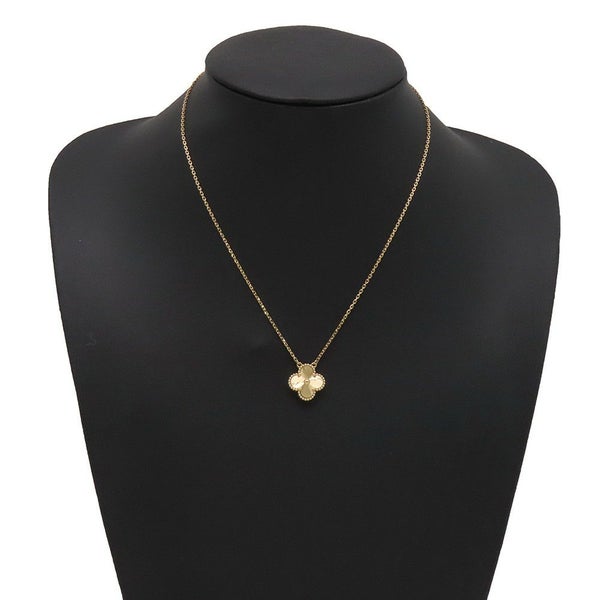 ヴァンクリーフ&アーペル ネックレス ヴィンテージ アルハンブラ ペンダント ギヨシェ K18YGイエローゴールド VCARP4KL00