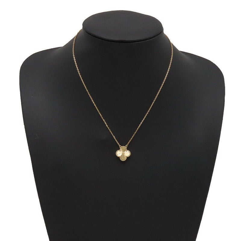 ヴァンクリーフ&アーペル ネックレス ヴィンテージ アルハンブラ ペンダント ギヨシェ K18YGイエローゴールド VCARP4KL00