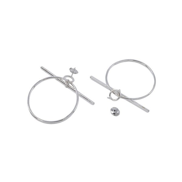 エルメス ピアス ループ ピアス エシャペ MM SV925シルバー HERMES ジュエリー Echapee