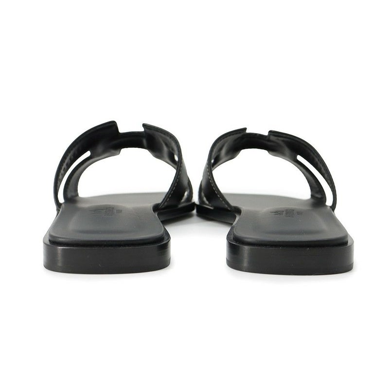 エルメス サンダル オラン レザー レディースサイズ36 1/2 HERMES 靴 黒