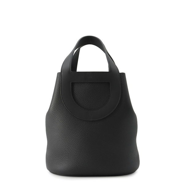 エルメス トートバッグ インザループ 23 ブラック/シルバー金具 トリヨンクレマンス/スイフト W刻印 黒