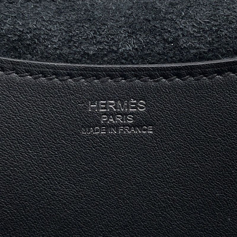 エルメス トートバッグ インザループ 23 ブラック/シルバー金具 トリヨンクレマンス/スイフト W刻印 黒