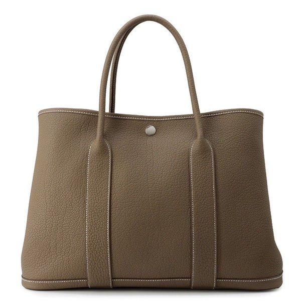 エルメス トートバッグ ガーデンパーティPM エトゥープ/シルバー金具 ネゴンダ U刻印