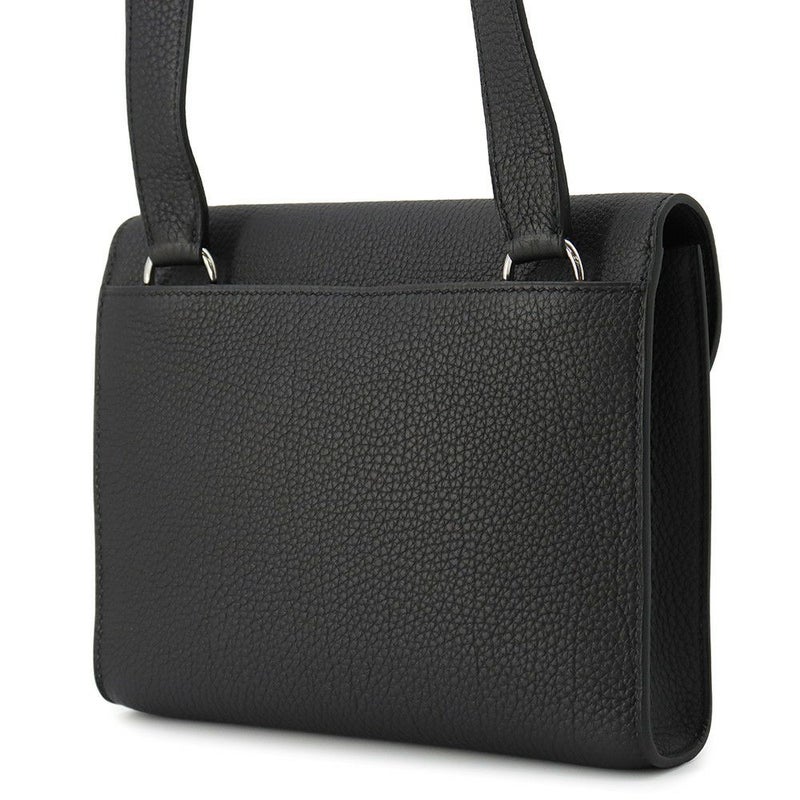 エルメス ショルダーバッグ サック ア デペッシュ21 ブラック/シルバー金具 トゴ W刻印 黒