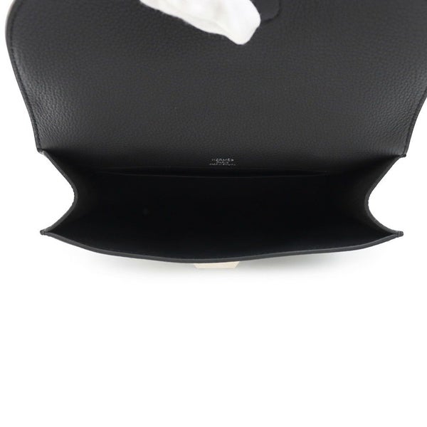 エルメス ショルダーバッグ サック ア デペッシュ21 ブラック/シルバー金具 トゴ W刻印 黒