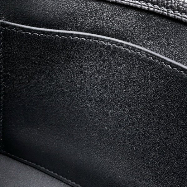 エルメス ショルダーバッグ サック ア デペッシュ21 ブラック/シルバー金具 トゴ W刻印 黒