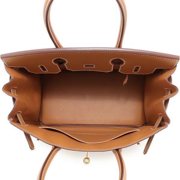 エルメス バーキン30 ゴールド/ゴールド金具 エプソン B刻印 HERMES Birkin ハンドバッグ