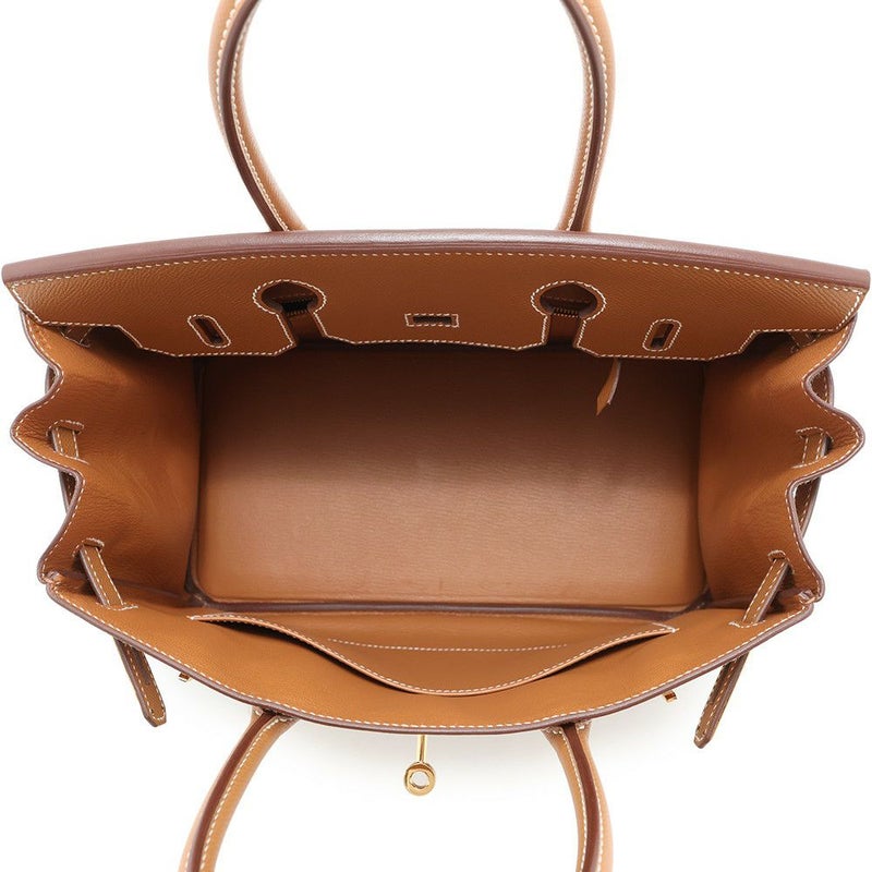 エルメス バーキン30 ゴールド/ゴールド金具 エプソン B刻印 HERMES Birkin ハンドバッグ