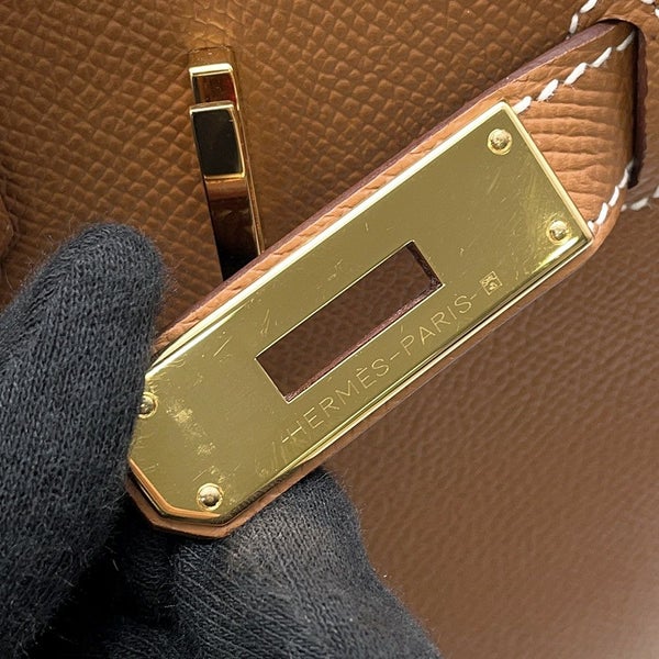 エルメス バーキン30 ゴールド/ゴールド金具 エプソン B刻印 HERMES Birkin ハンドバッグ